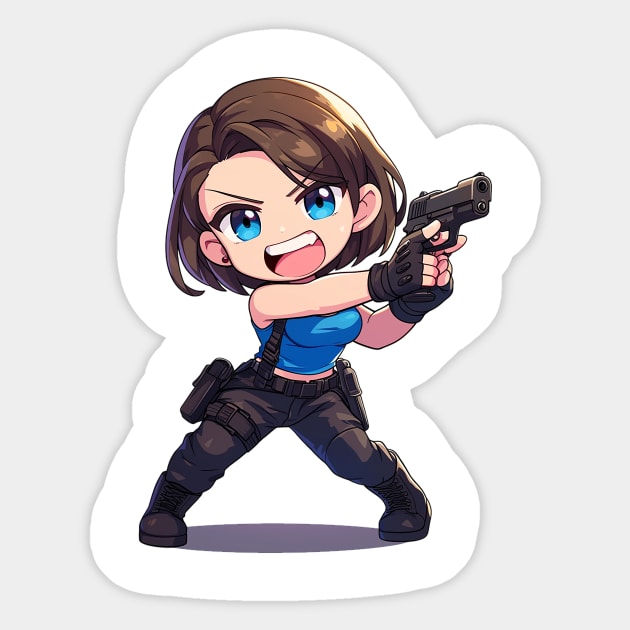 jill valentine Sticker by boxermaniac